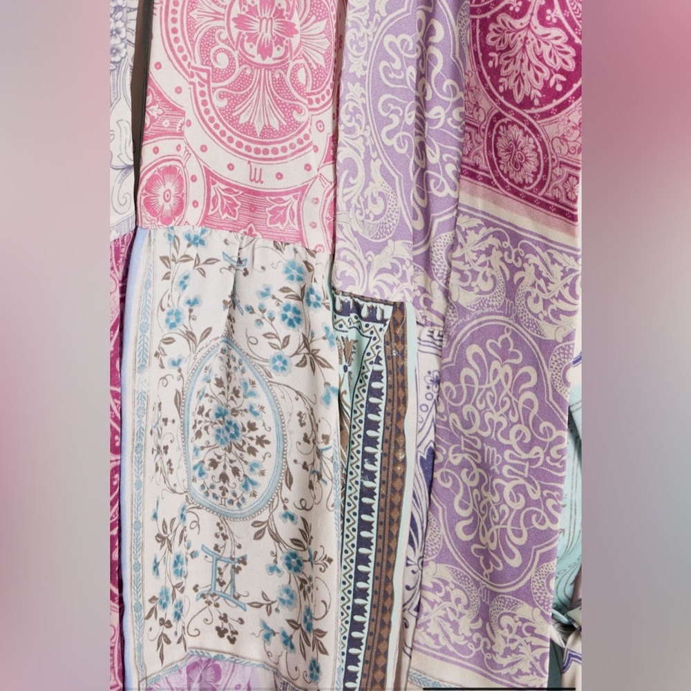 Zimmermann Wrap Mini Dress in Multi Zodiac Cards Print; Size 0 - Picture 10 of 16